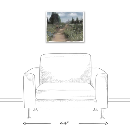 Soft Floral Pathway 16" x 20" Canvas Wall Art